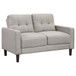 Bowen - Upholstered Track Arm Tufted Loveseat - Beige