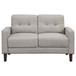 Bowen - Upholstered Track Arm Tufted Loveseat - Beige