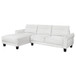 Caspian - Upholstered Curved Arm Chaise Sectional Sofa - White