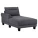 Caspian - Upholstered Curved Arm Chaise Sectional Sofa - Gray