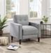 Bowen - Upholstered Track Arm Tufted Accent Chair - Gray