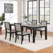 Elodie - 5 Piece Rectangular Extension Leaf Dining Set - Black