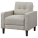 Bowen - Upholstered Track Arm Tufted Accent Chair - Beige