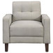 Bowen - Upholstered Track Arm Tufted Accent Chair - Beige