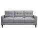 Bowen - 2 Piece Upholstered Track Arm Tufted Sofa Set - Gray