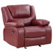Camila - Upholstered Glider Recliner Chair - Red