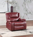 Camila - Upholstered Glider Recliner Chair - Red
