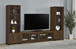 Sachin - 3 Piece TV Entertainment Center - Dark Pine