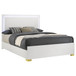 Marceline - Wood Full LED Panel Bed - White