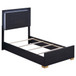 Marceline - Wood Twin LED Panel Bed - Black