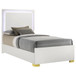 Marceline - Wood Twin LED Panel Bed - White