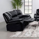 Camila - Upholstered Motion Reclining Loveseat - Black