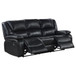 Camila - 3 Piece Upholstered Motion Reclining Sofa Set - Black