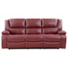 Camila - 3 Piece Upholstered Reclining Sofa Set - Red