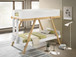 Frankie - Wood Twin Over Twin Bunk Bed - White And Natural