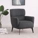 Andrea - Upholstered Crecent Arm Accent Chair - Gray
