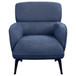 Andrea - Upholstered Crecent Arm Accent Chair - Blue