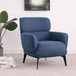 Andrea - Upholstered Crecent Arm Accent Chair - Blue