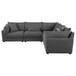 Sasha - 5 Piece Upholstered Modular Sectional - Barely Black