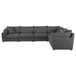 Sasha - 6 Piece Upholstered Modular Sectional - Barely Black