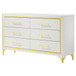 Lucia - 6-Drawer Dresser - White