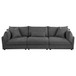 Sasha - 3 Piece Sofa - Barely Black