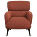 Andrea - Upholstered Crecent Arm Accent Chair - Orange