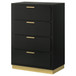 Caraway - 4-Drawer Bedroom Chest - Black