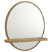 Arini - Round Vanity Wall Mirror With Shelf - Sand Wash