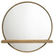 Arini - Round Vanity Wall Mirror With Shelf - Sand Wash