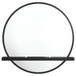 Arini - Round Vanity Wall Mirror With Shelf - Black