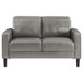 Ruth - Upholstered Track Arm Loveseat - Gray