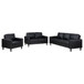 Ruth - 3 Piece Upholstered Track Arm Sofa Set - Black