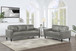 Ruth - 2 Piece Upholstered Track Arm Sofa Set - Gray