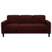 Ruth - 3 Piece Fabric Upholstered Track Arm Sofa - Rust Red