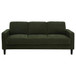 Ruth - 3 Piece Fabric Upholstered Track Arm Sofa - Matcha Green