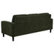 Ruth - 3 Piece Fabric Upholstered Track Arm Sofa - Matcha Green