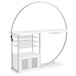 Risley - 2-Door Circular LED Home Bar Cabinet High Gloss - White