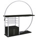 Risley - 2-Door Circular LED Home Bar Cabinet - Dark Charcoal