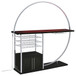 Risley - 2-Door Circular LED Home Bar Cabinet - Dark Charcoal