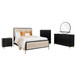 Arini - 5 Piece California King Bedroom Set - Cream And Black