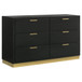 Caraway - 6-Drawer Dresser - Black