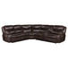Sycamore - Upholstered Power Reclining Sectional Sofa - Brown