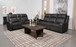 Raelynn - 2 Piece Upholstered Reclining Sofa Set - Gray