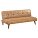 Jenson - Upholstered Tufted Convertible Sofa Bed - Saddle Brown