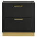 Caraway - 2-Drawer Nightstand - Black