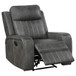 Raelynn - Upholstered Track Arm Recliner - Gray