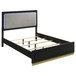 Caraway - Wood California King LED Panel Bed - Black