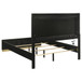 Caraway - Wood California King LED Panel Bed - Black
