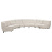 Charlotte - 8 Piece Upholstered Modular Sectional Sofa - Ivory